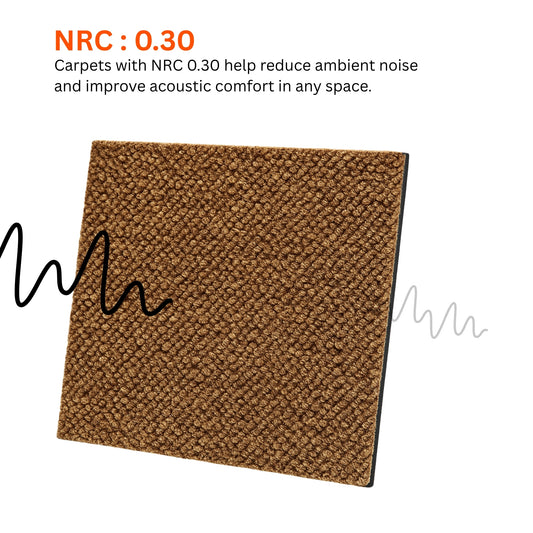Acoustic Carpet Tiles | 50x50 cm | Sepia Brown | 64 Sq Ft