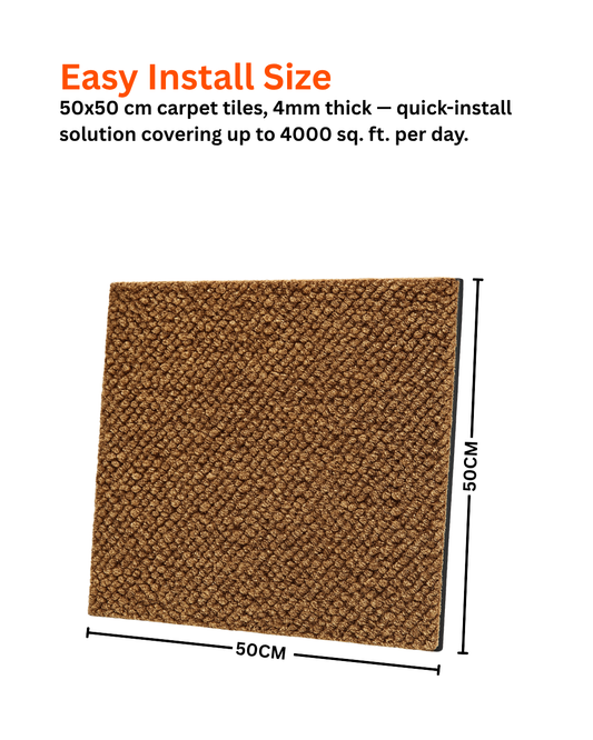 Acoustic Carpet Tiles - Shepia Brown