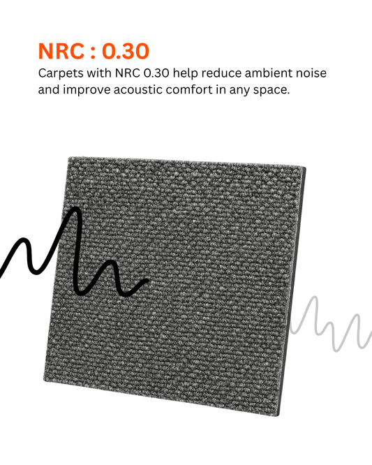 Acoustic Carpet Tiles - Slate Grey