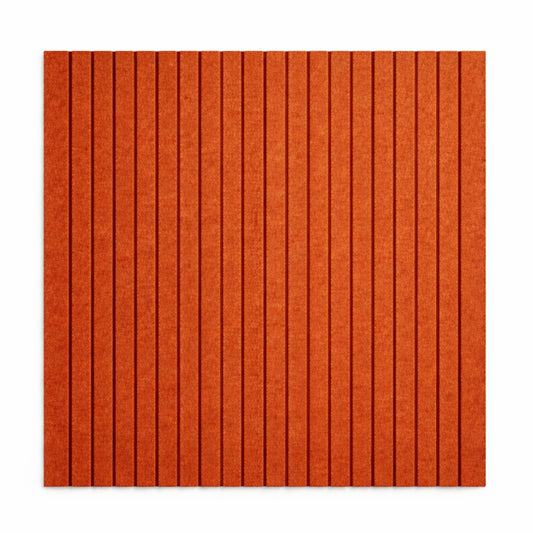 Slats Felt Acoustic Panels 30×30 cm Panels Rust Set of 8