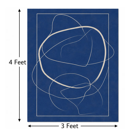 Azure Orbit – Designer Canvas Felt Acoustic Wall Panel (4 X 3)