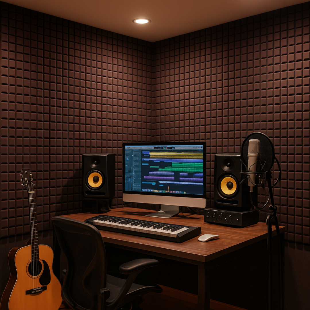 Turbo Acoustic Foam 1x1 ft, Wine