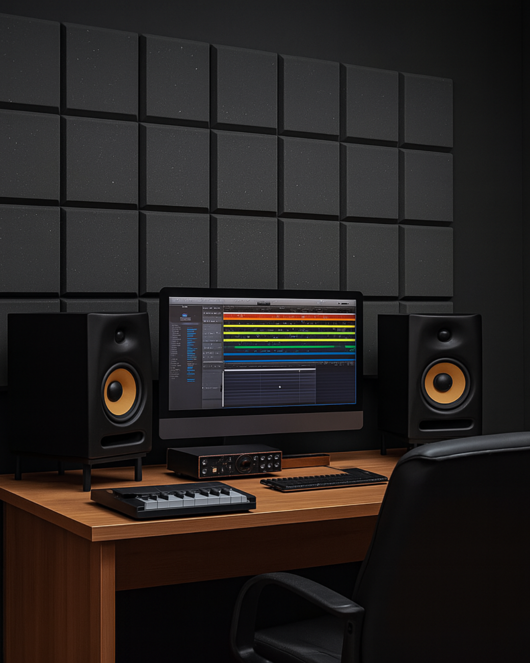 Boxer Acoustic Foam 1x1 ft, Charcoal