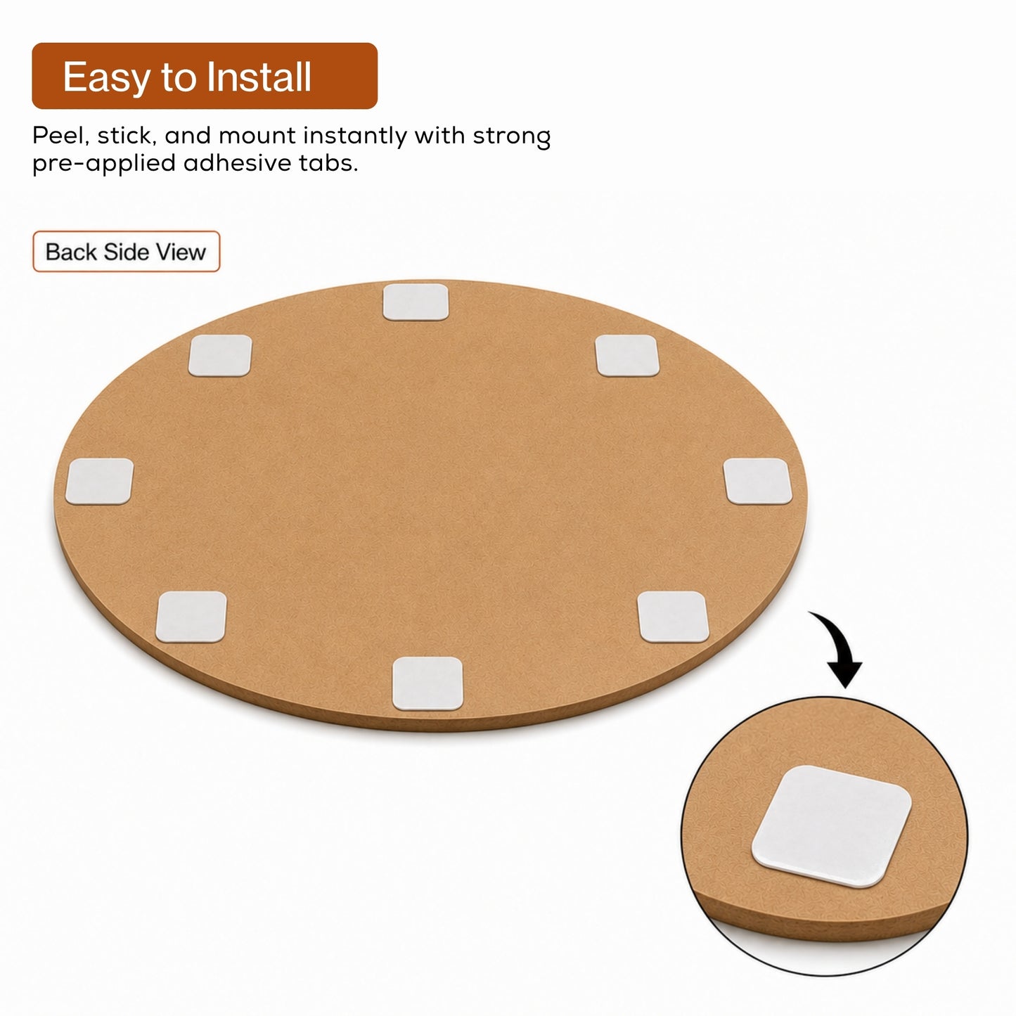 Circle PET Acoustic Panel | 2x2 feet | Camel