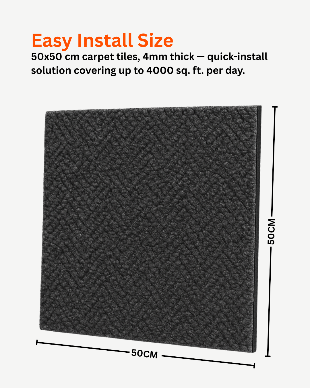 Acoustic Carpet Tiles - Dark Grey