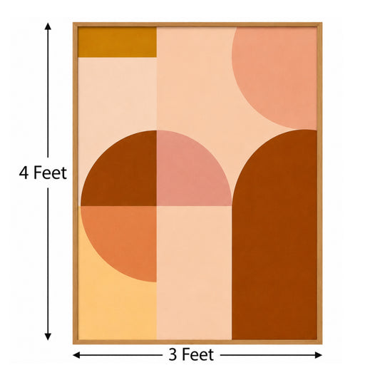 Terracotta Rhythm – Designer Canvas Felt Acoustic Wall Panel (4 X 3)