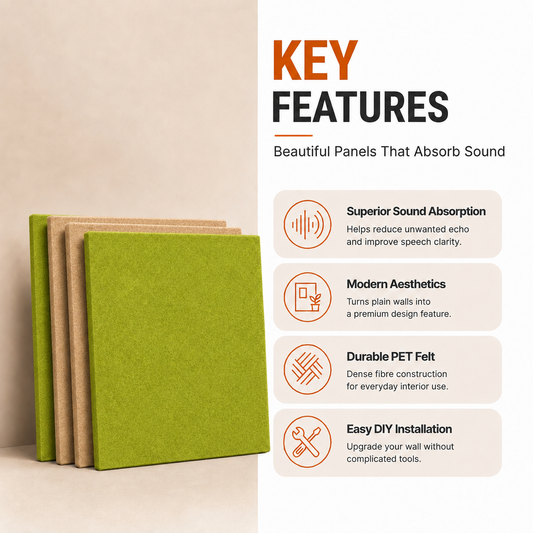 Felt PET Acoustic Panel | Office & Home Acoustics | Claymint