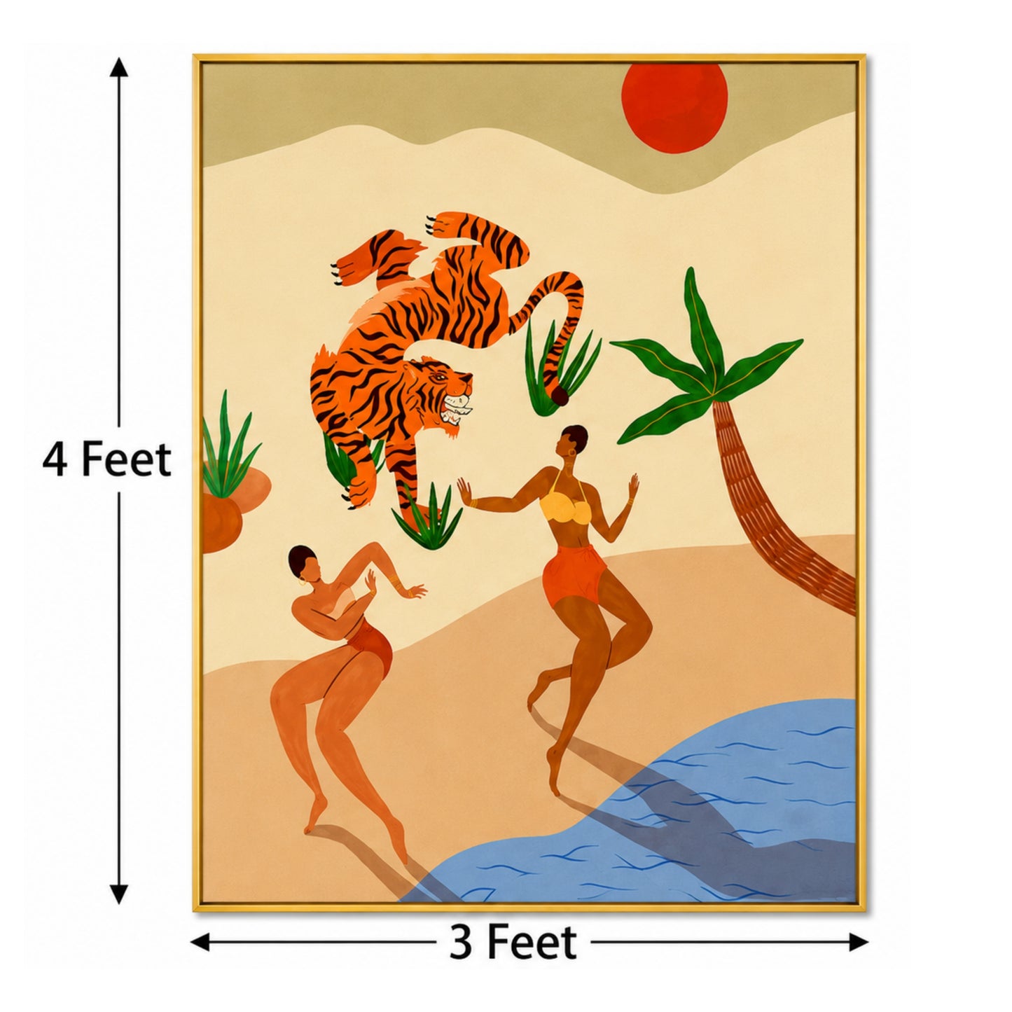 Savanna Rhythm – Printed Canvas Felt Acoustic Panel (4 X 3)