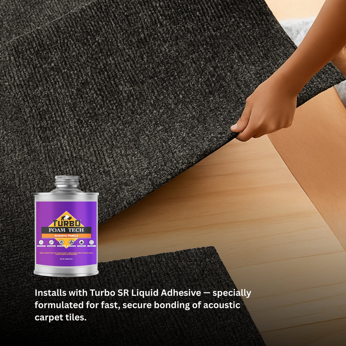 Acoustic Carpet Tiles | 50x50 cm | Davy's Grey | 64 Sq Ft
