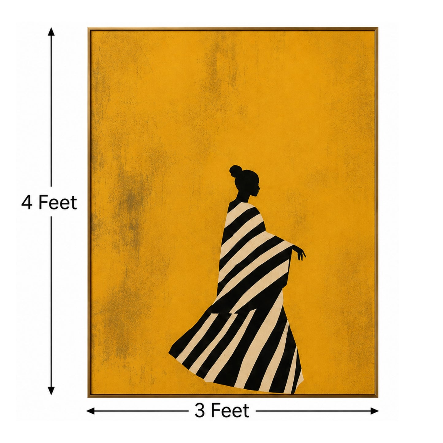 Golden Poise – Luxury Canvas Felt Acoustic Panel (4 X 3)