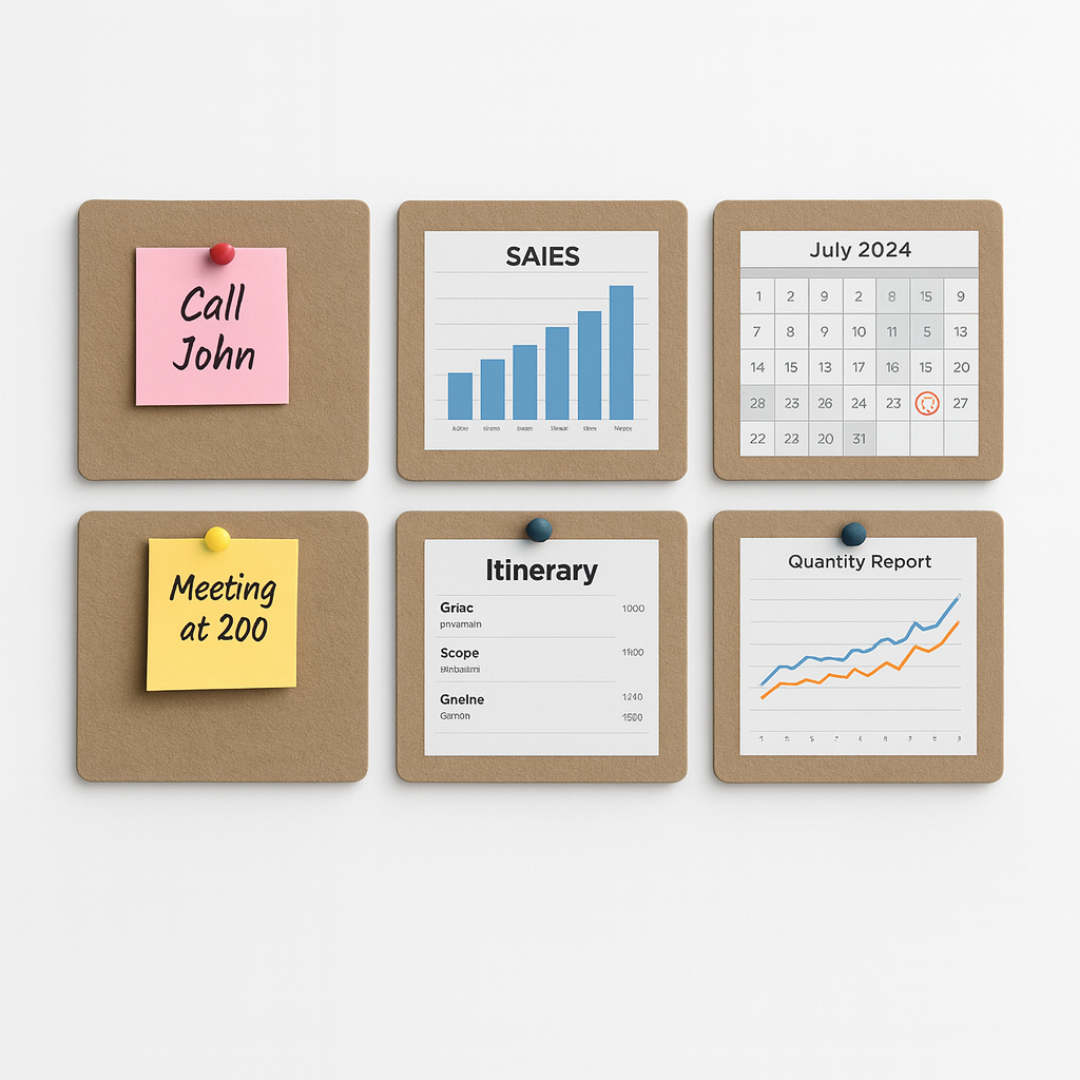 MMT Acoustix® FeltPin 8 Pcs Premium Felt Bulletin Boards for Office, Home & School | Felt Notice Board for Message, Notes, Calendar and Wall Decoration | 30x30cm, Sand