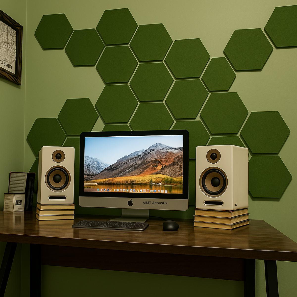HexaFelt Bevelled Acoustic Panels | Olive