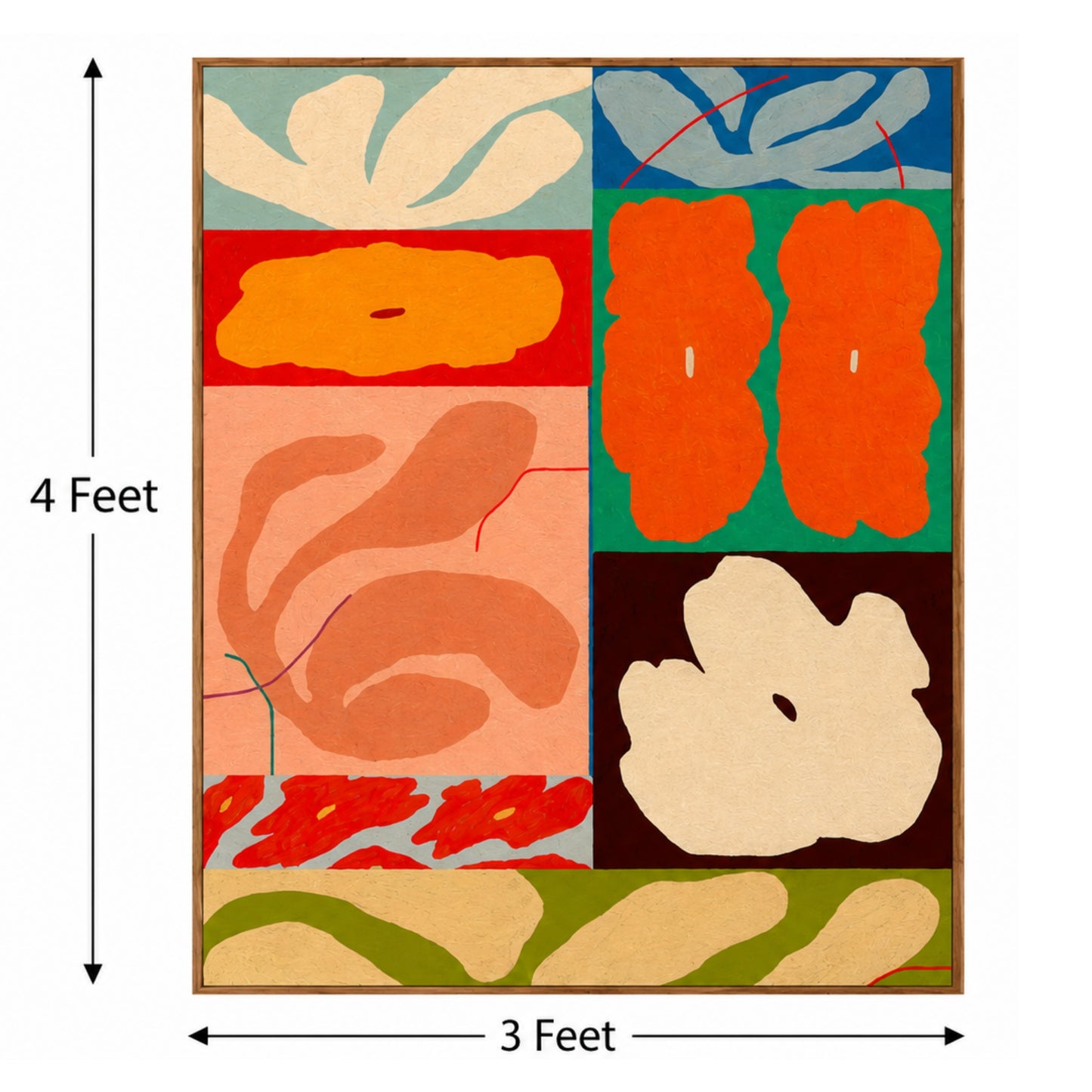 Modern Harvest – Designer Canvas Felt Acoustic Wall Panel (4 X 3)