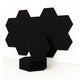 HexaFelt Acoustic Panel | 30x30cm | Black  | 18 pcs