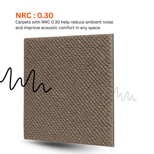 Acoustic Carpet Tiles | 50x50 cm | Brown | 64 Sq Ft