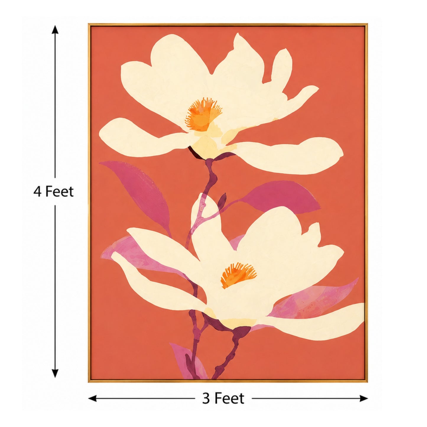 Coral Bloom – Printed Canvas Felt Acoustic Panel (4 X 3)
