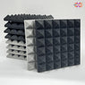 Pyramid Acoustic Foam Panel 2" | 1 X 1 Feet | Stone White & Pro Charcoal