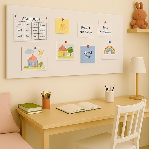 FeltPin Bulletin Board 120x60cm | White | 1 Pc
