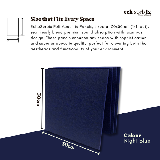Felt PET Acoustic Panel | Office & Home Acoustics | Dark Night