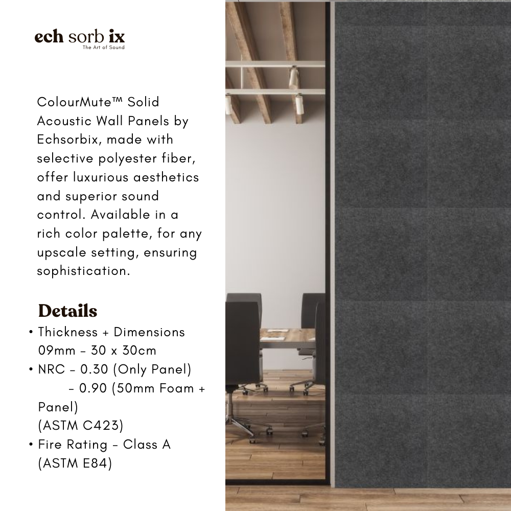 Felt Acoustic Decor Panel | Ash | 9mm, 24x8.5 Inch
