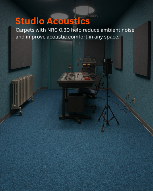 Acoustic Carpet Tiles - Marine Blue