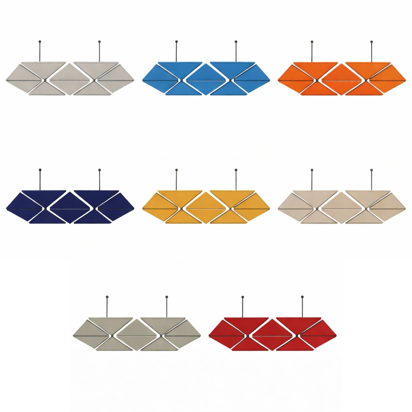 Acoustic Ceiling Clouds, Triangle, 8 pcs