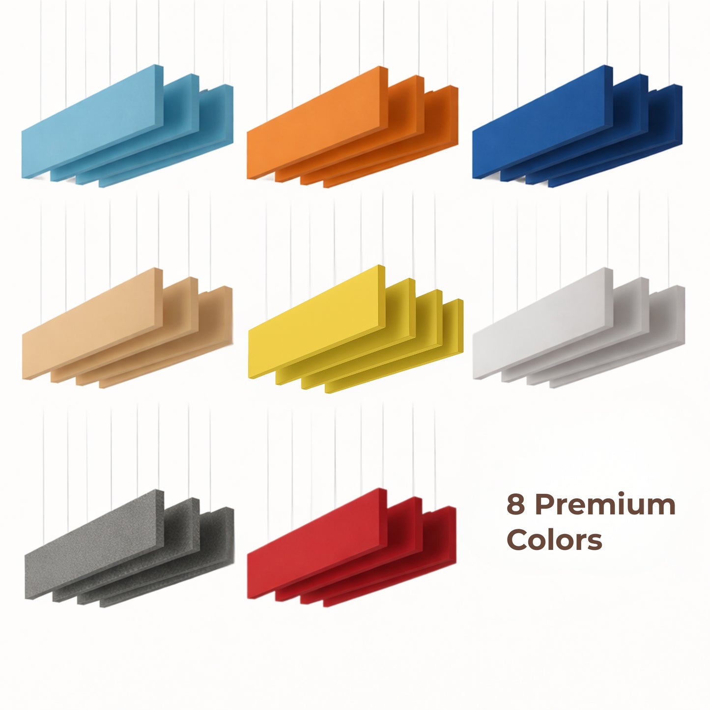 Acoustic Ceiling Baffles, AeroLine, 8 pcs