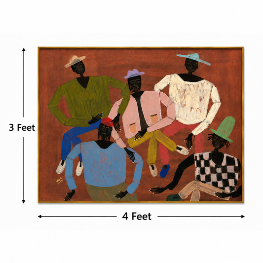 Gathered Souls – Designer Canvas Felt Acoustic Painting (4 X 3)