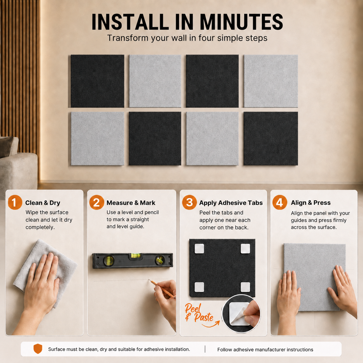 Felt PET Acoustic Panel | Office & Home Acoustics | Chess