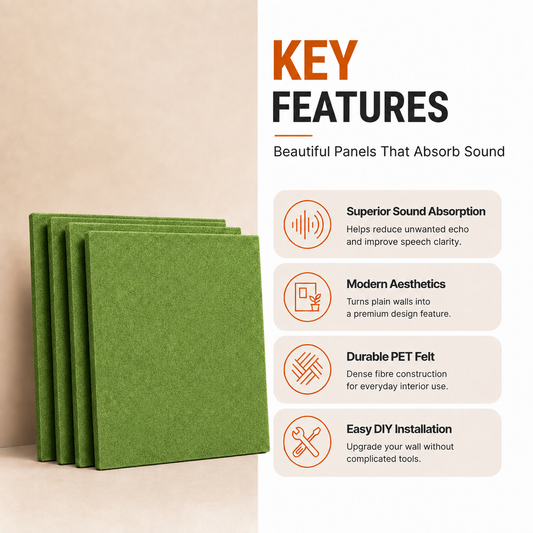 Felt PET Acoustic Panel | Office & Home Acoustics | Wasabi