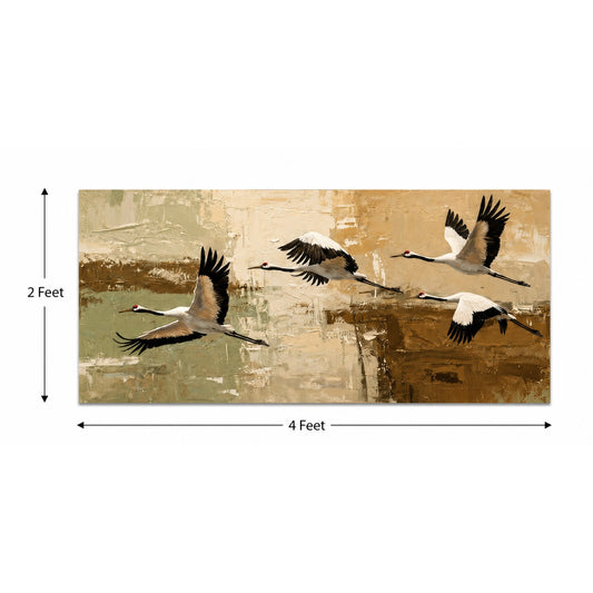 Flight of Serenity – Luxury Canvas Felt Acoustic Panel (4 X 2)
