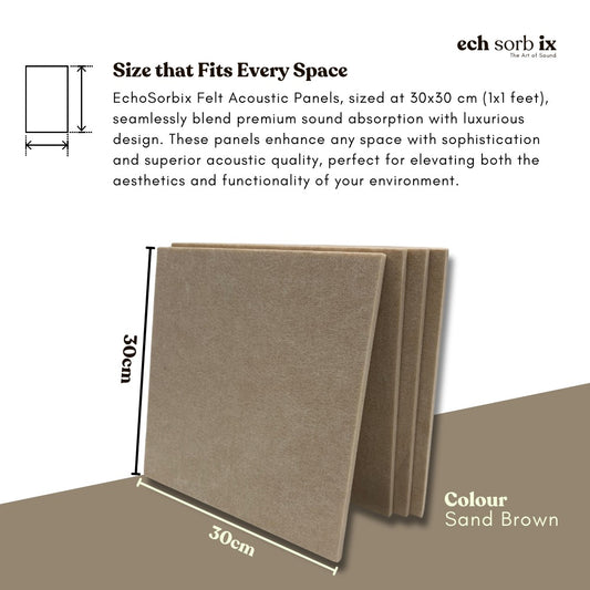 Felt PET Acoustic Panel | Office & Home Acoustics | Sand