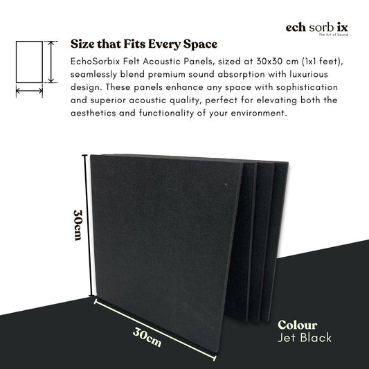 ColourMute PET Acoustic Panel | Piano Black