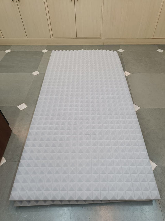 Pyramid Acoustic Foam 6x3, 2" inches Stone White