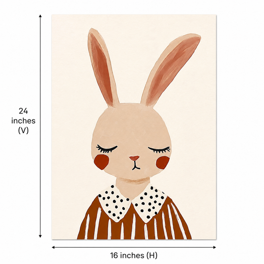 MMT Acoustix Bunny Mom printed canvas felt acoustic panel set of 4 installed