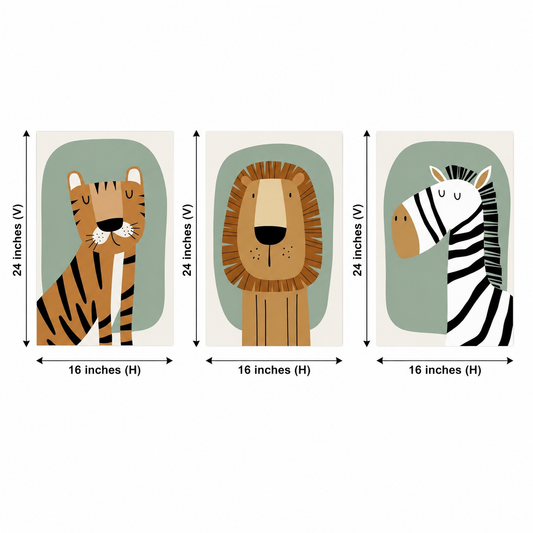 MMT Acoustix Jungle House printed canvas felt acoustic panel set of 4 installed