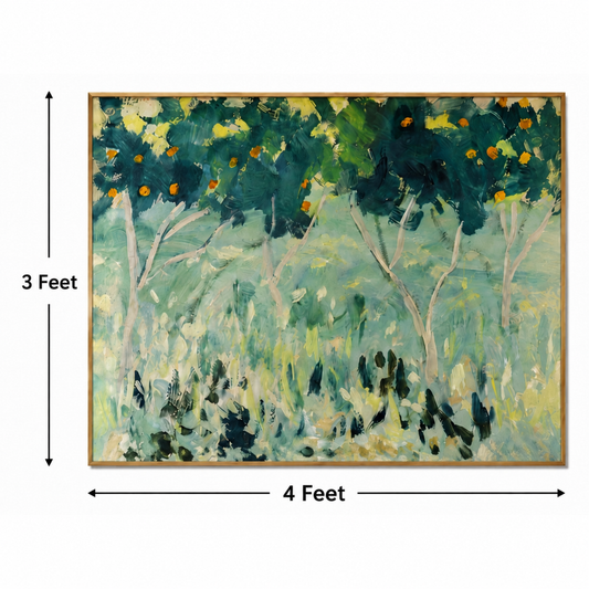 Emerald Grove – Designer Canvas Felt Acoustic Painting (4 X 3)