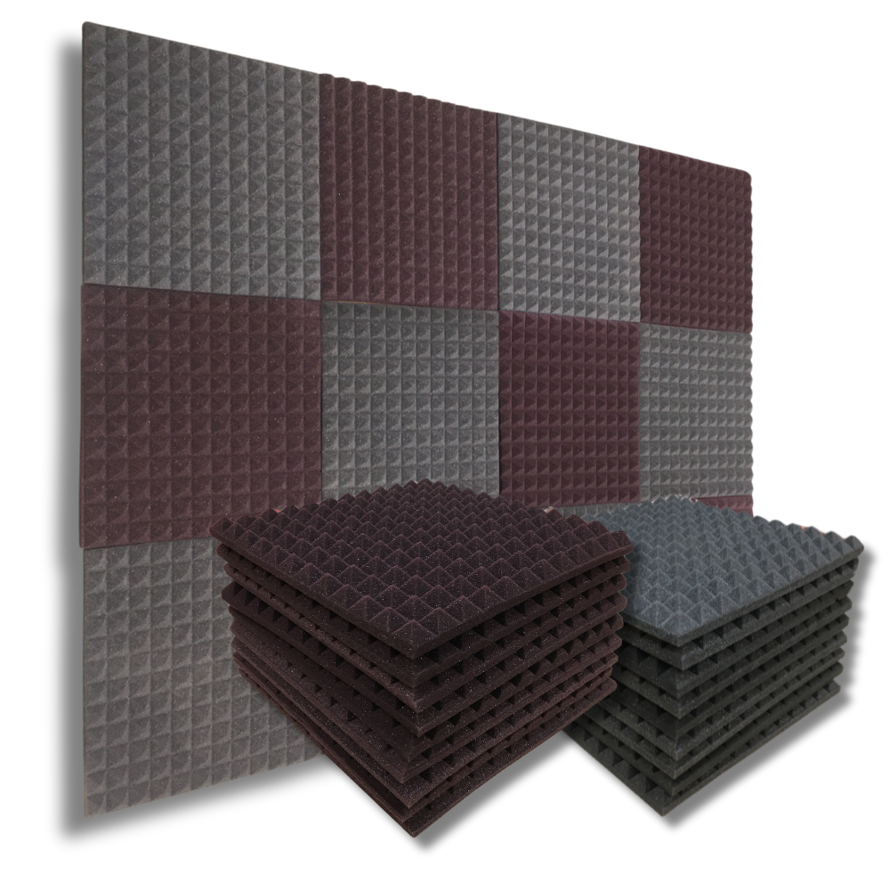 pyramid-acoustic-foam-panel-black+wine