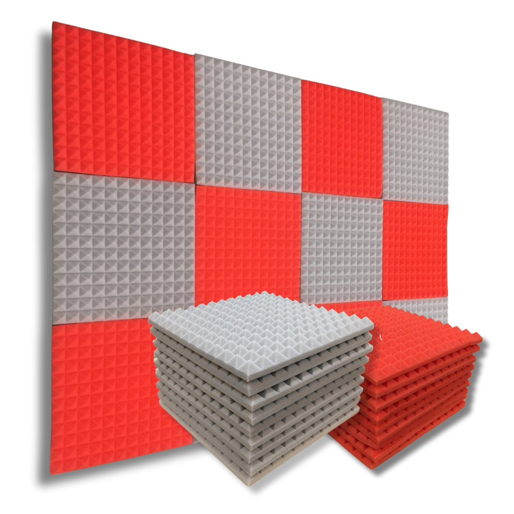 pyramid-acoustic-foam-panel-stone-white++red