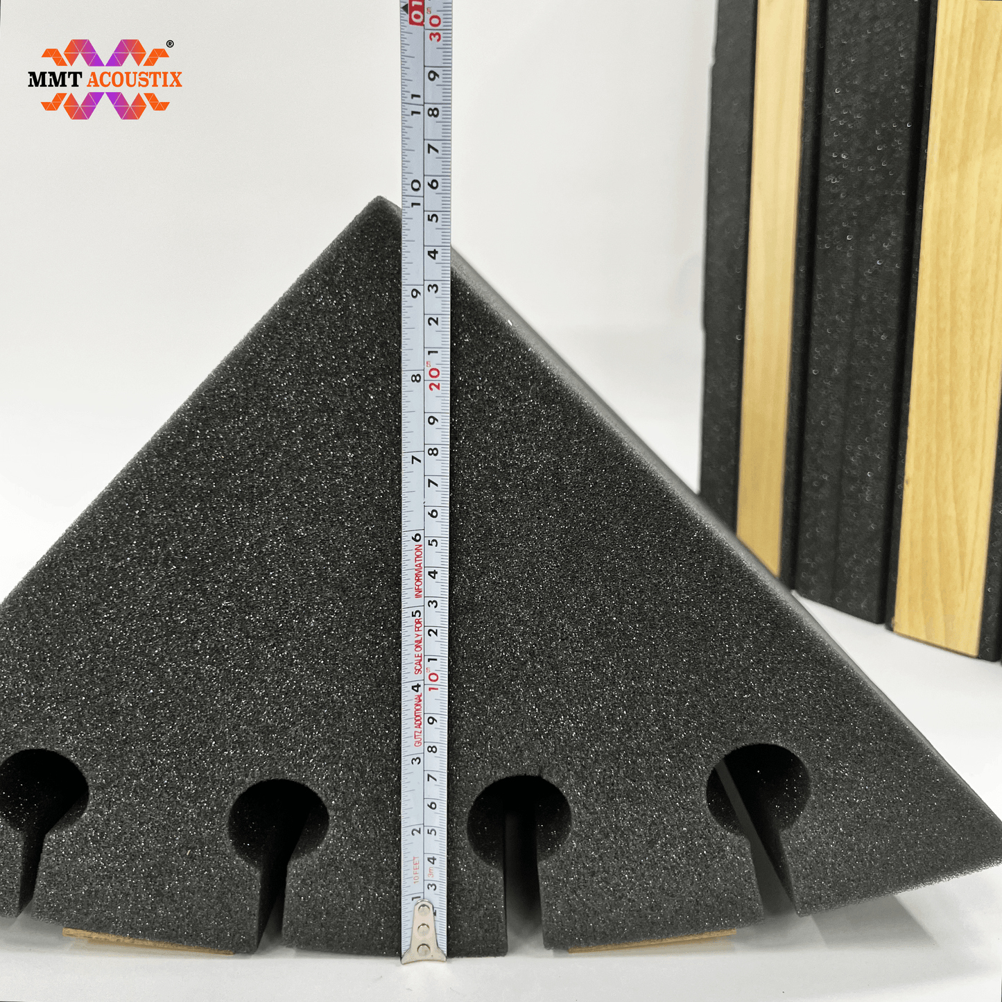 SoundAxe® Groove Bass Trap Diffuser | 2 x 1 x 1 feet