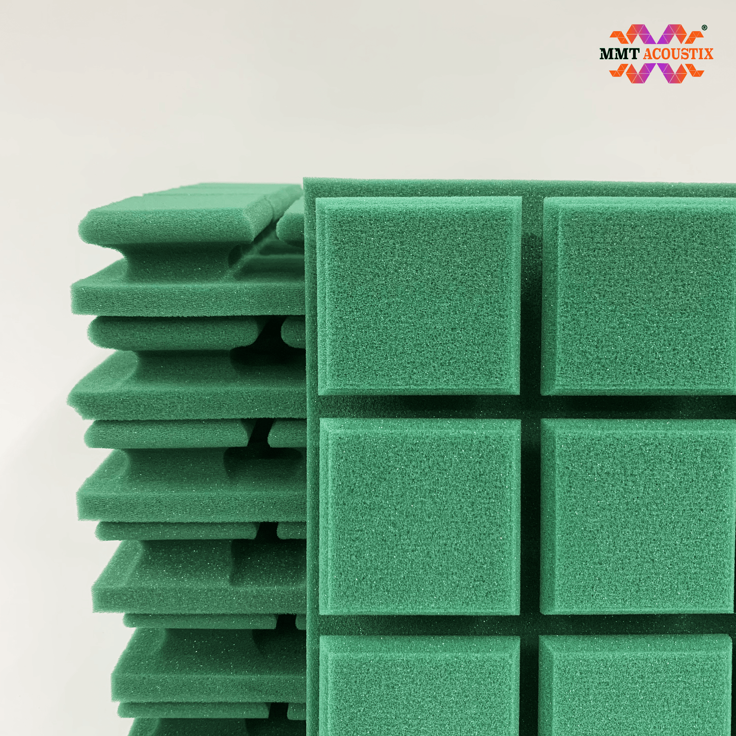 Turbo Acoustic Foam Panel 2" | 1 x 1 Feet | Studio Green