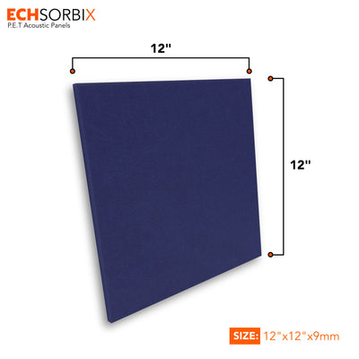 Echsorbix® PET Acoustic Wall Panels | 1x1 Feet | Night Blue | 9mm Thickness