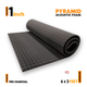 Pyramid Acoustic Foam 1”, 6x3 Ft, Charcoal