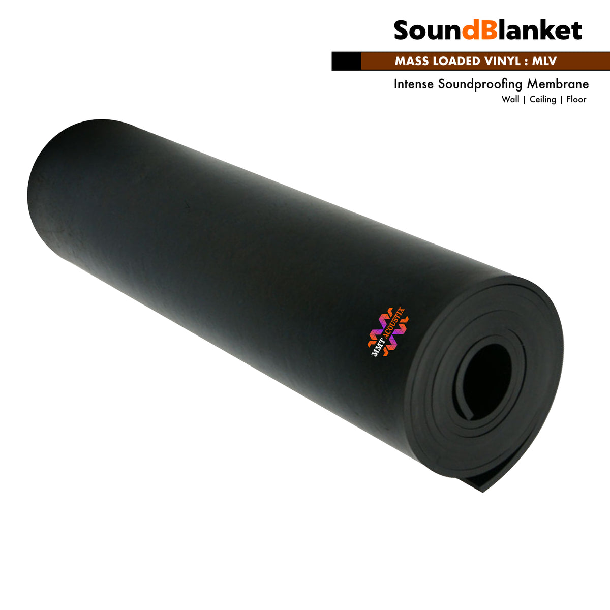 Acoustimac Soundlock Mass Loaded Vinyl .5lb Soundproofing barrier roll 100  sqft 25'x4