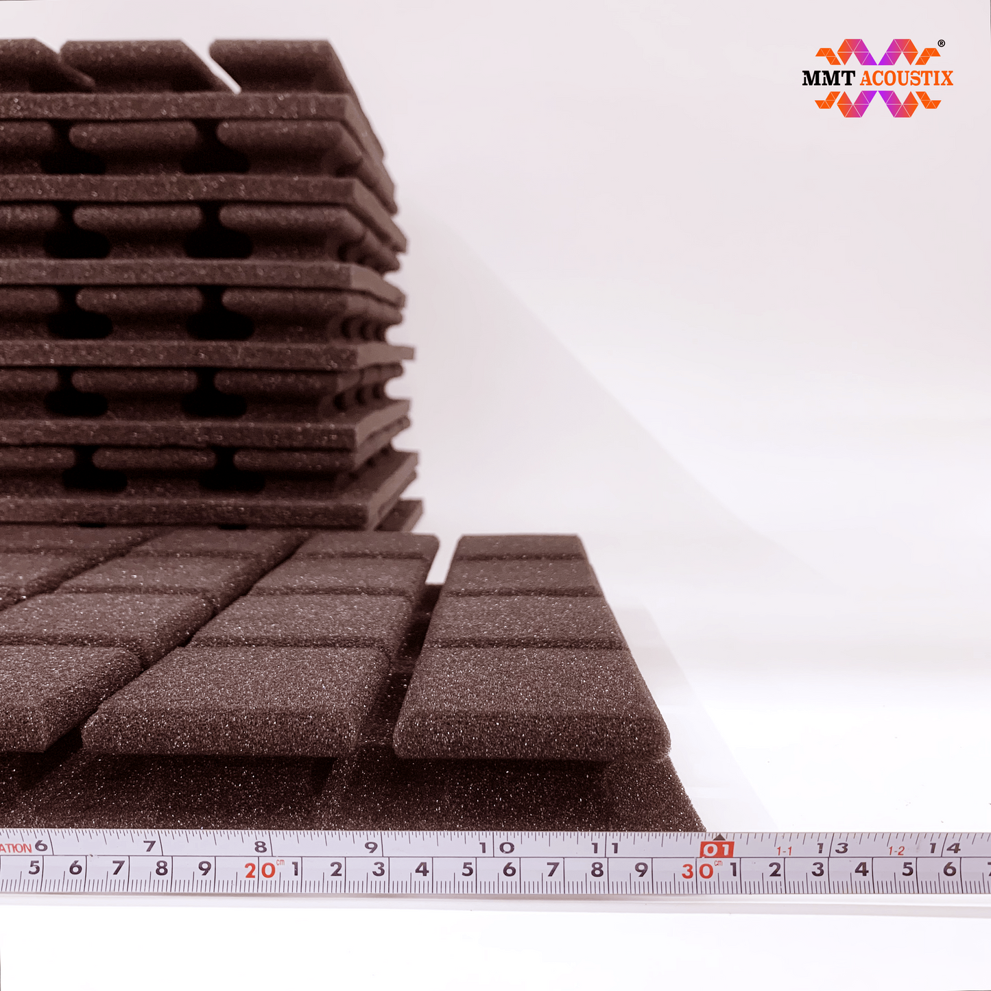 Turbo Acoustic Foam 1x1 ft, Wine