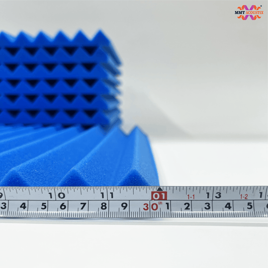 Wedge Acoustic Foam Panel 1" | 1x1 ft | European Blue