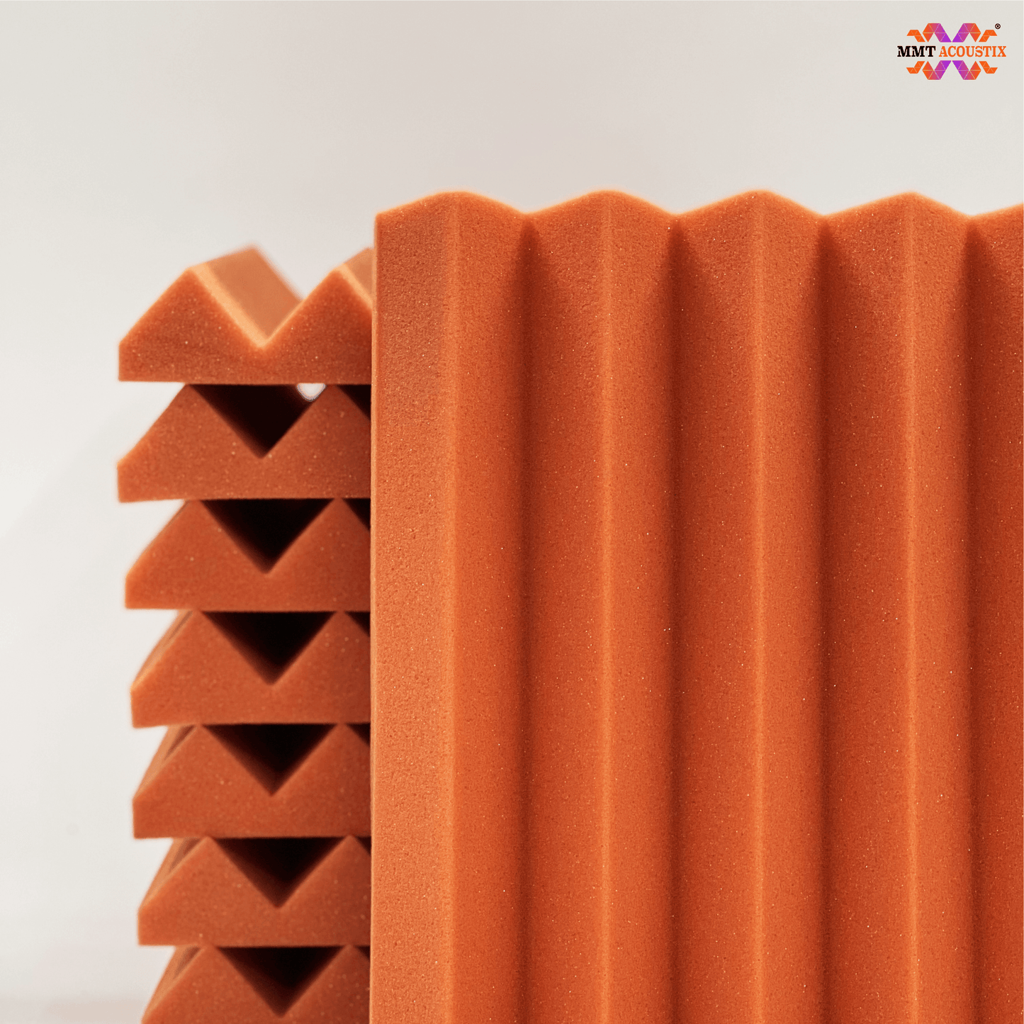 Wedge Acoustic Foam Panel | 1 x 1 Feet , 2" | MMT Orange