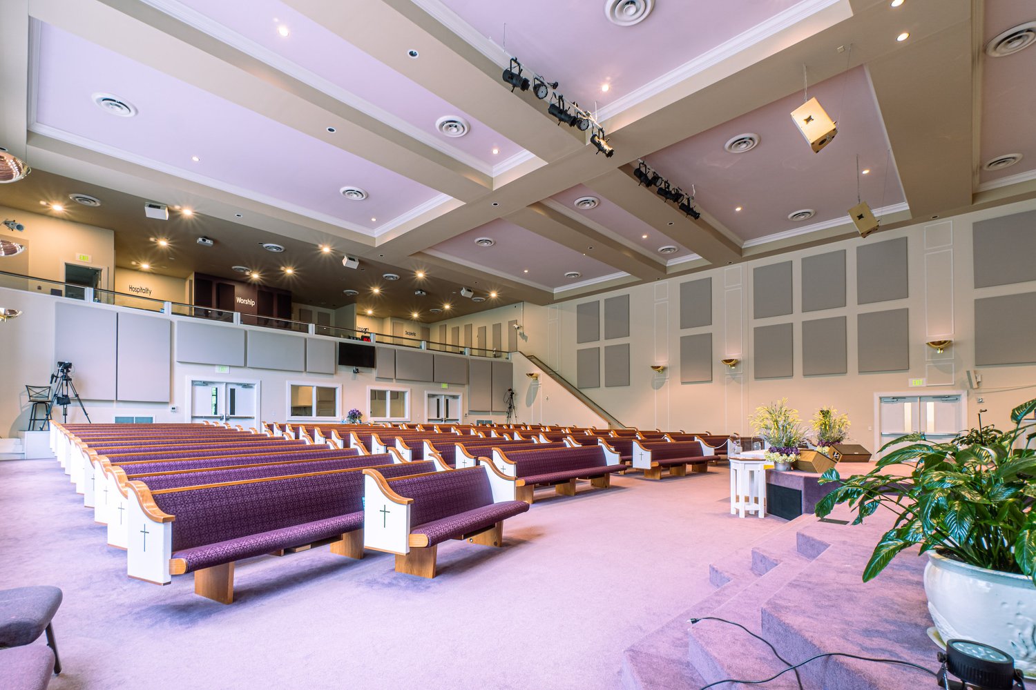 Acoustic treatment for church