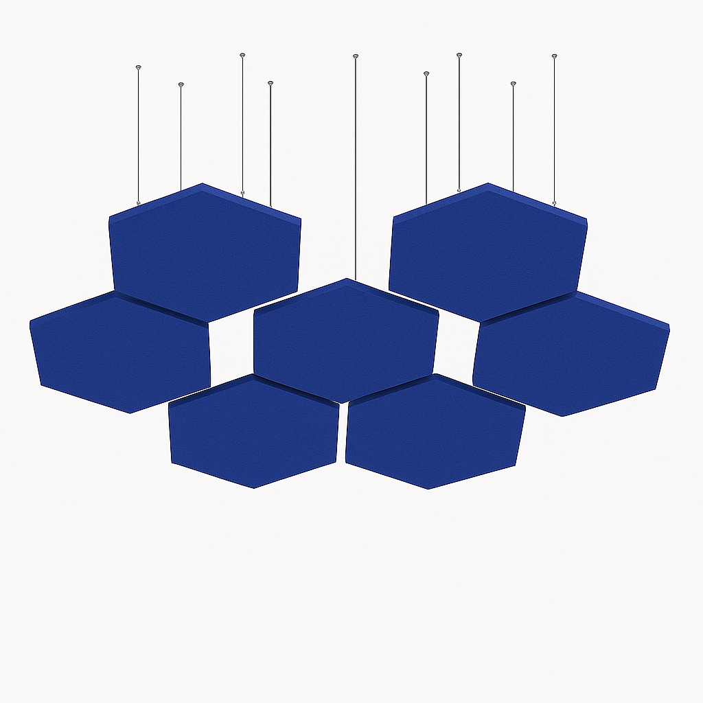 Acoustic Ceiling Clouds, Hexagon, 8 pcs