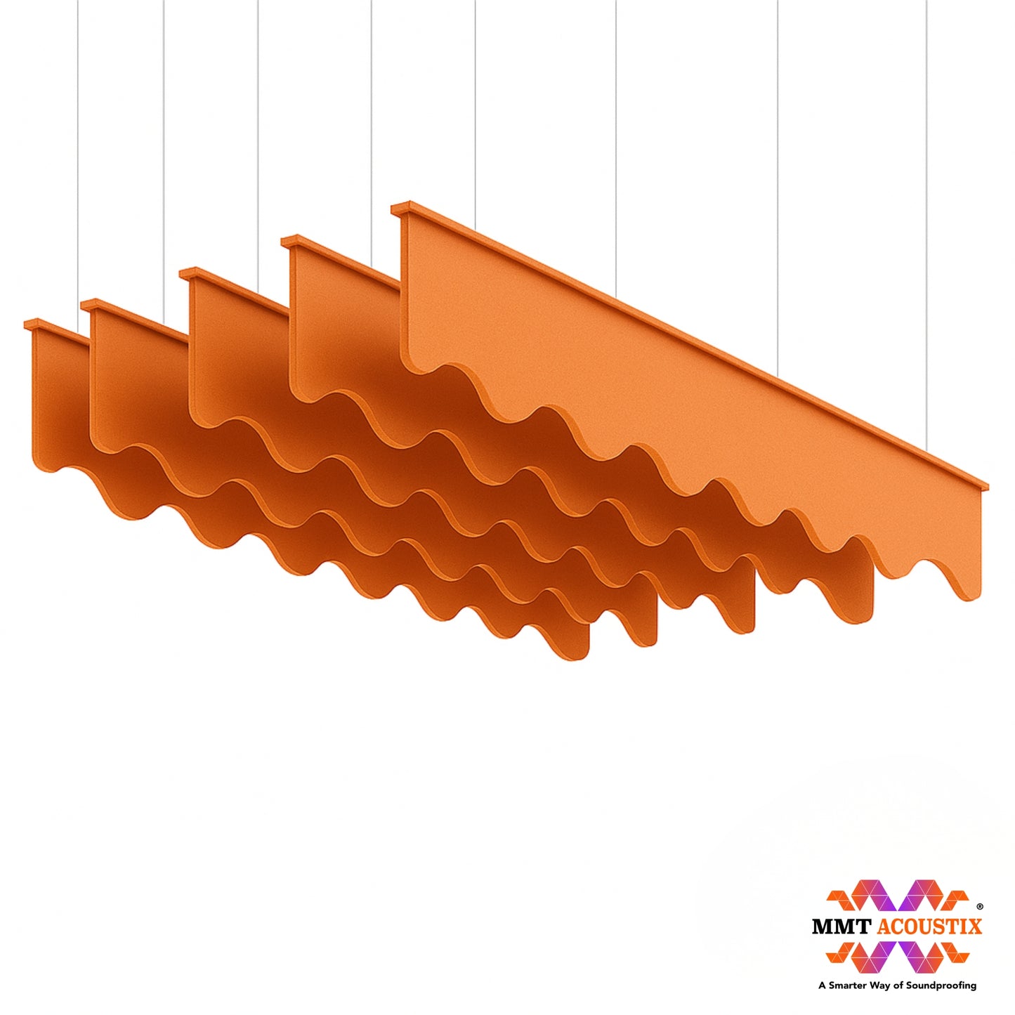 Acoustic Ceiling Baffles, Wave, 8 pcs